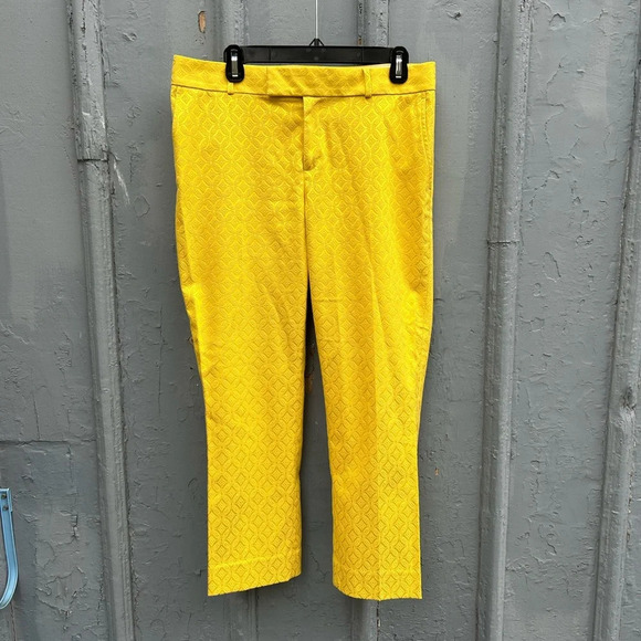 Banana Republic Symona Brocade crop Pants, size 8 - Picture 2 of 10